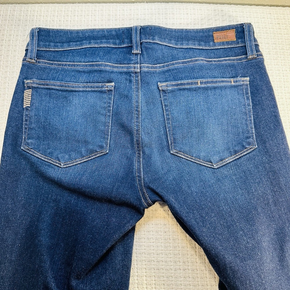 PAIGE Skyline Skinny Jeans Women's - Dark Wash Stretch‎ Blue Denim Pants Sz 29 - Picture 13 of 15